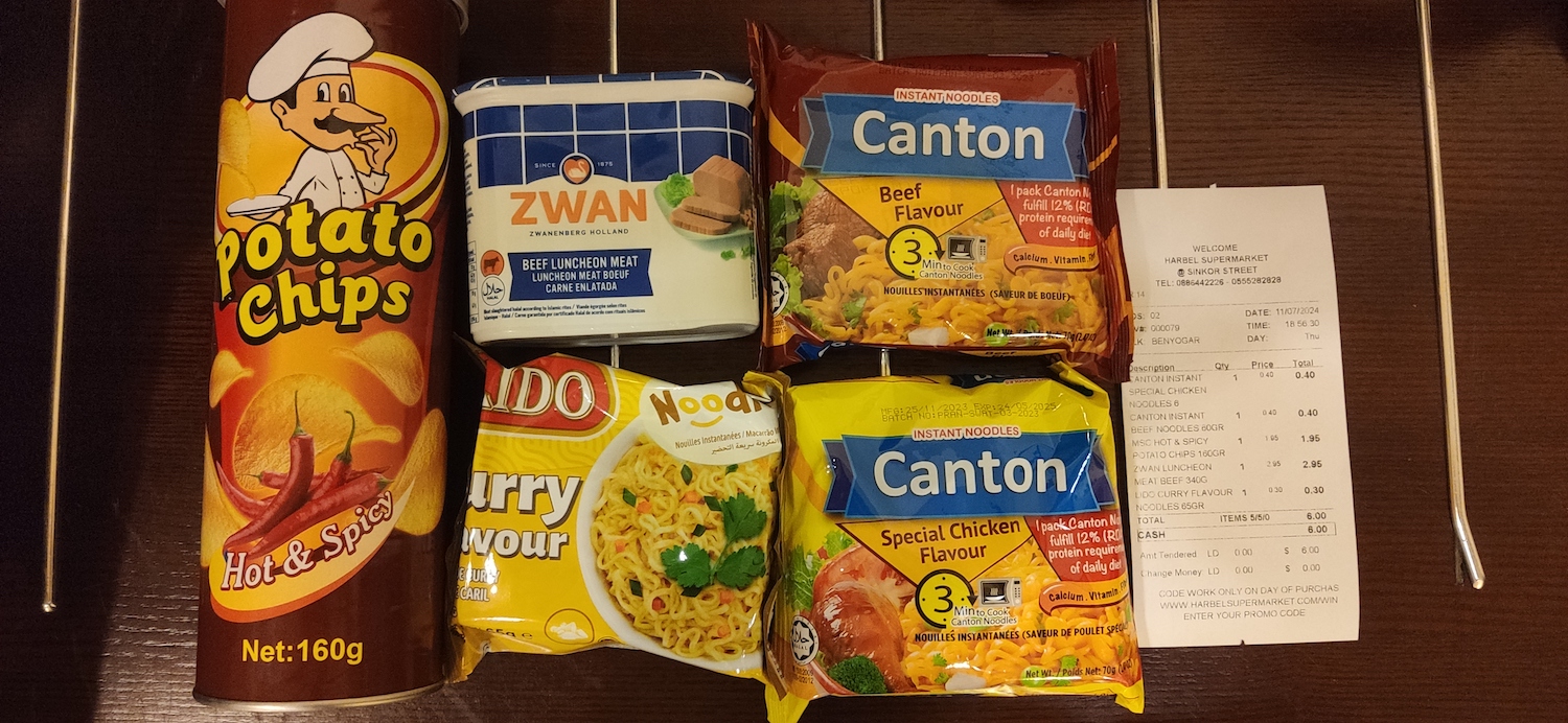 超市购买的食品